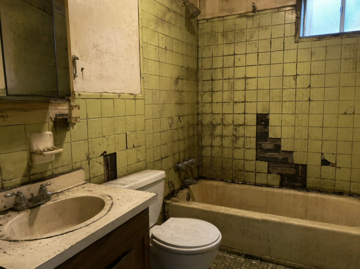 Before - Full Bathroom Tile & Surround Rescue